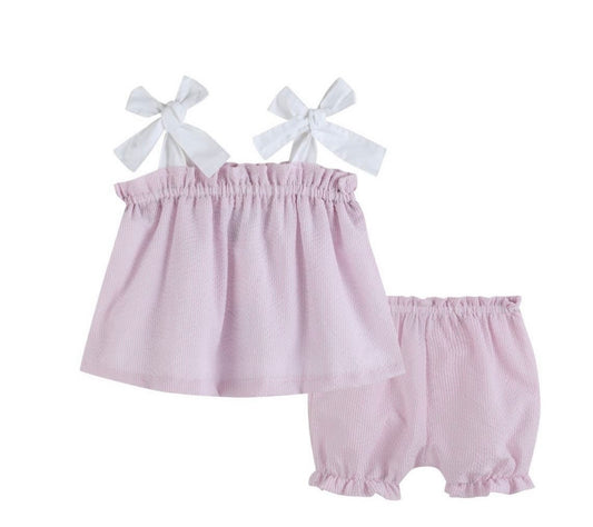 Seersucker Bow Two Piece