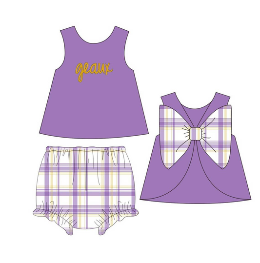 GEAUX Girl-Bloomer Set