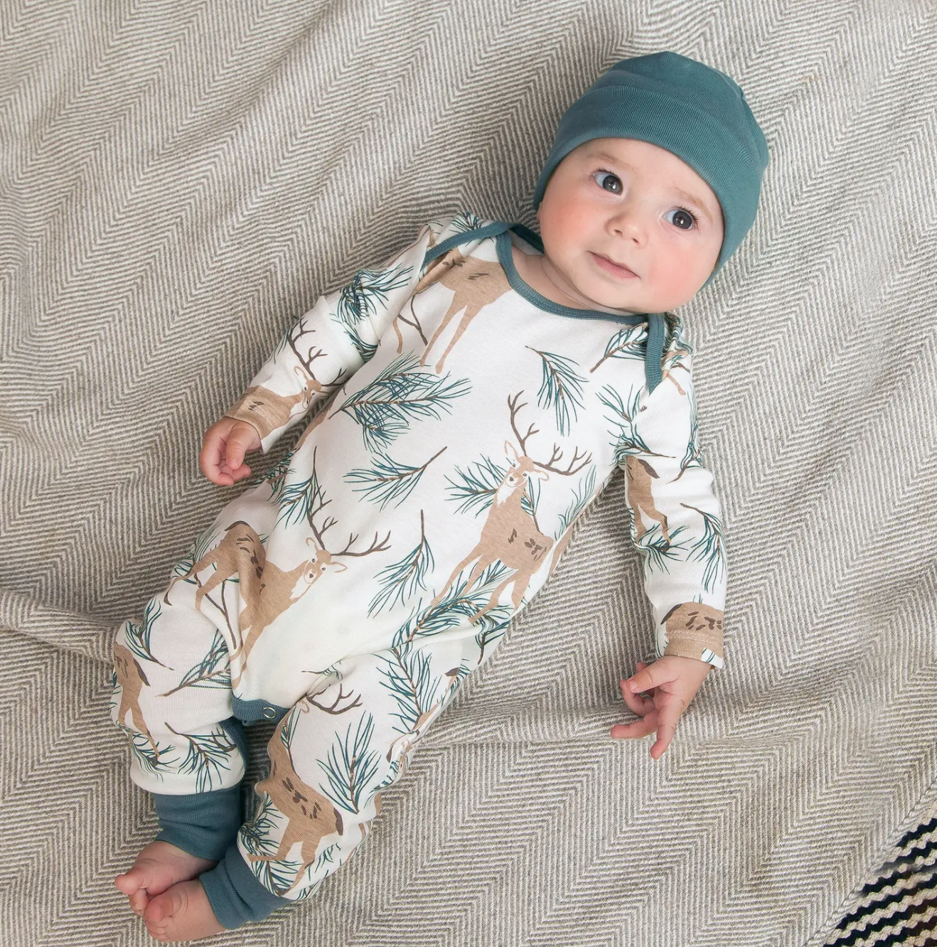 Winter Deer Pine Romper